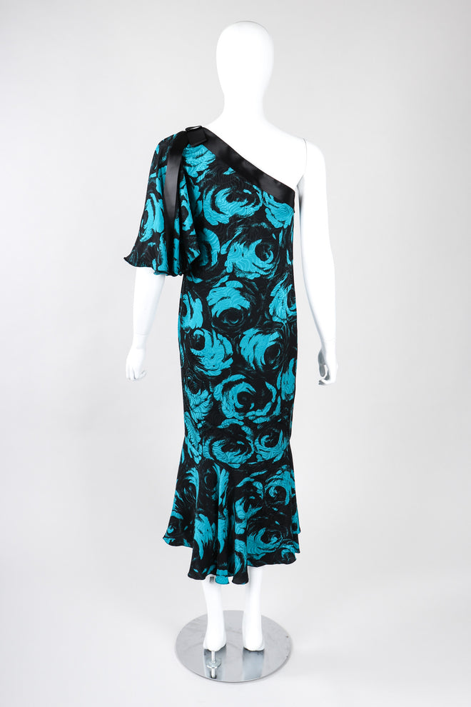 Recess Los Angeles Vintage Emilio One-Shoulder Floral Flounce Dress