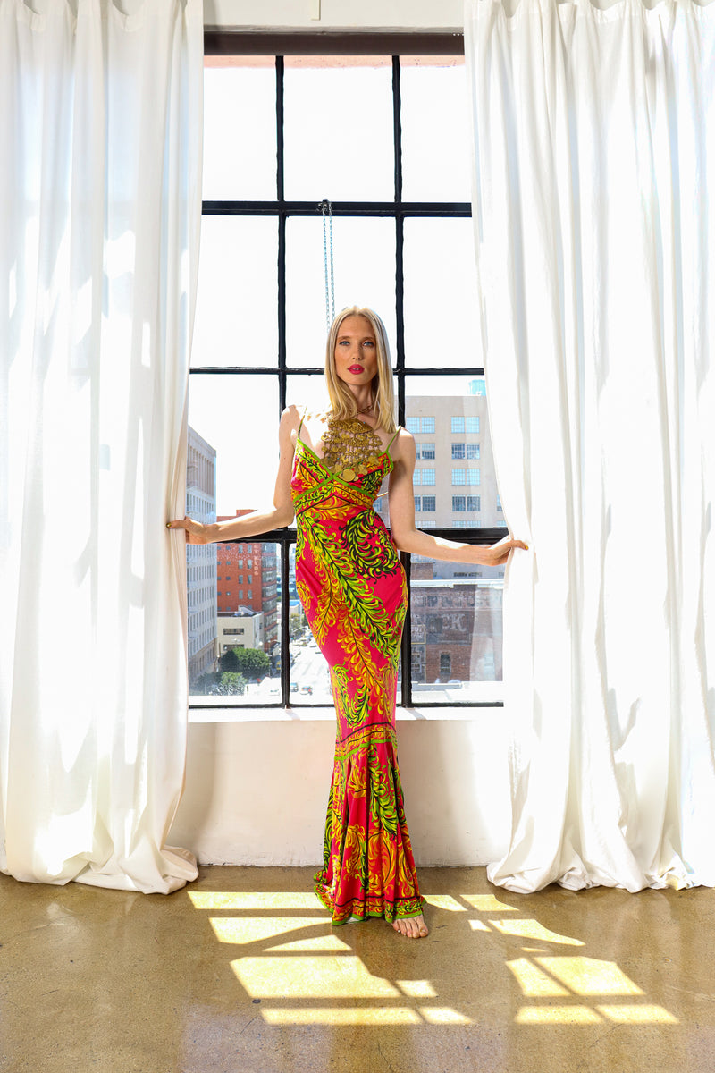 Vintage Emilio Pucci Tropical Halter Tie Dress – Recess