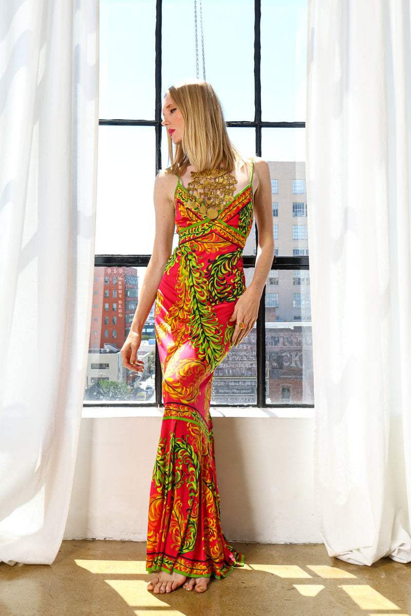 Vintage Emilio Pucci Tropical Halter Tie Dress – Recess Vintage Emilio Pucci Tropical Halter Tie Dress – Recess