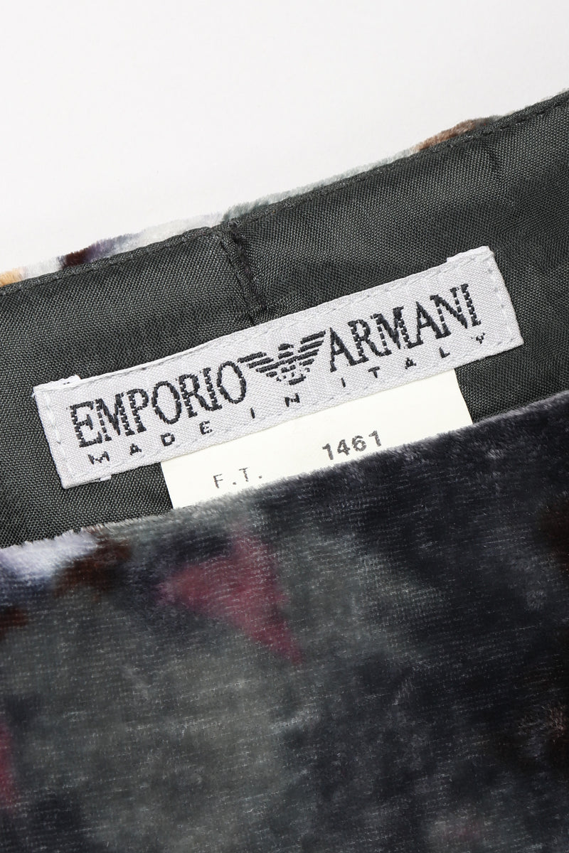 Recess Los Angeles Vintage Emporio Armani Floral Velvet Tuxedo Jacket and Pant Suit Set