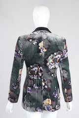 Recess Los Angeles Vintage Emporio Armani Floral Velvet Tuxedo Jacket and Pant Suit Set