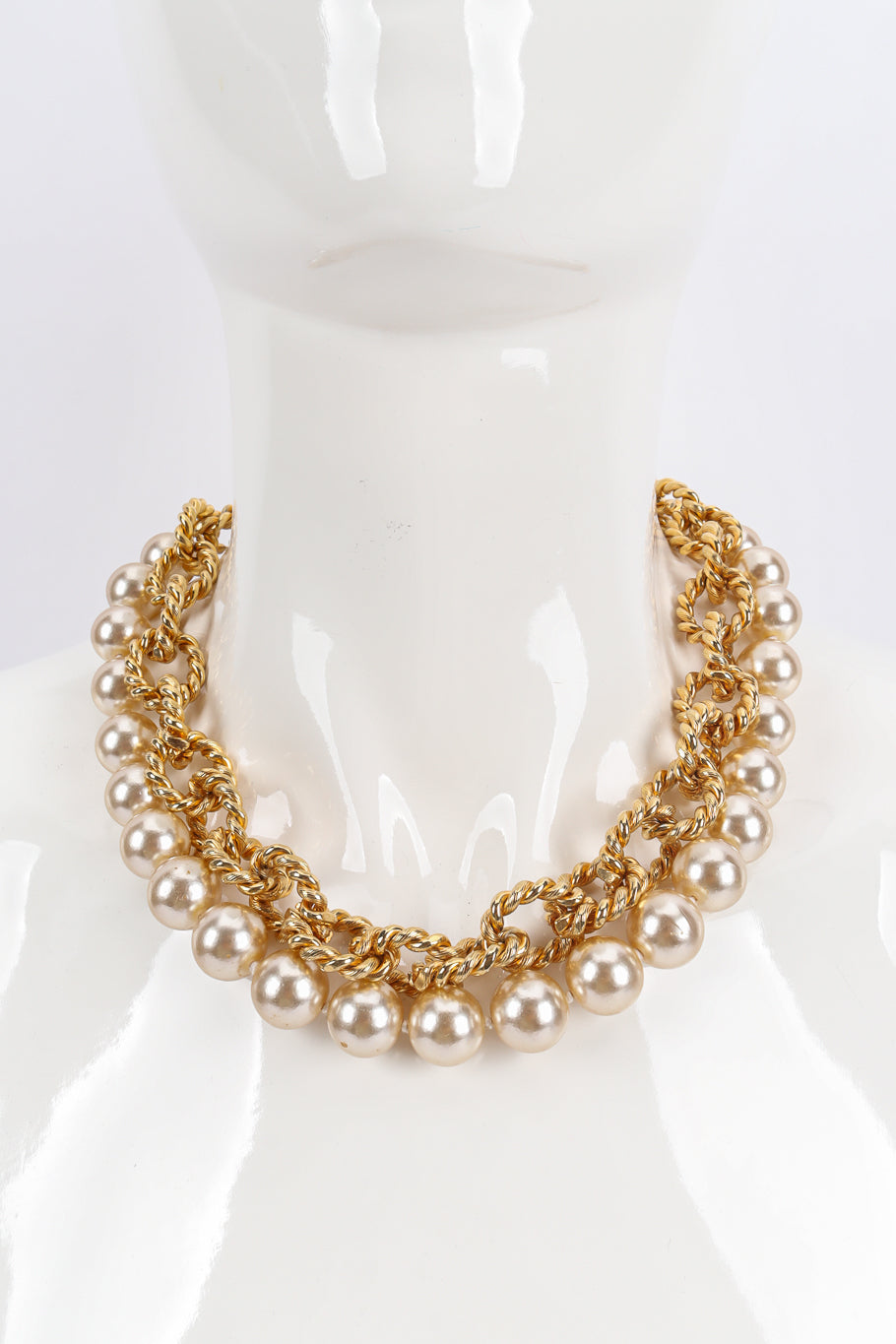 Vintage Erwin Pearl Rope Chain Pearl Necklace mannequin neck @ Recess LA