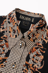 Vintage Escada Baroque Animal Stripe Shirt collar at Recess Los Angeles