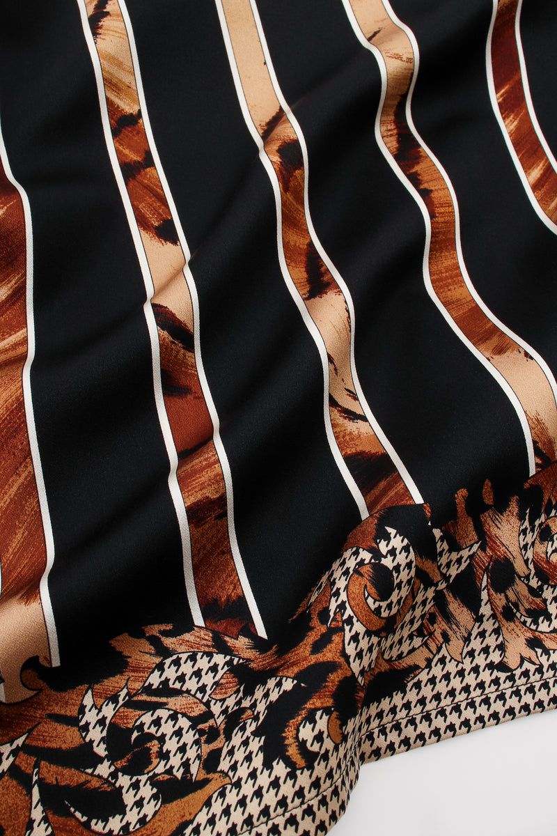 Vintage Escada Baroque Animal Stripe Shirt fabric detail at Recess Los Angeles