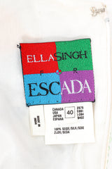 Vintage Escada Abstract Garden Sequined Dress label at Recess Los Angeles