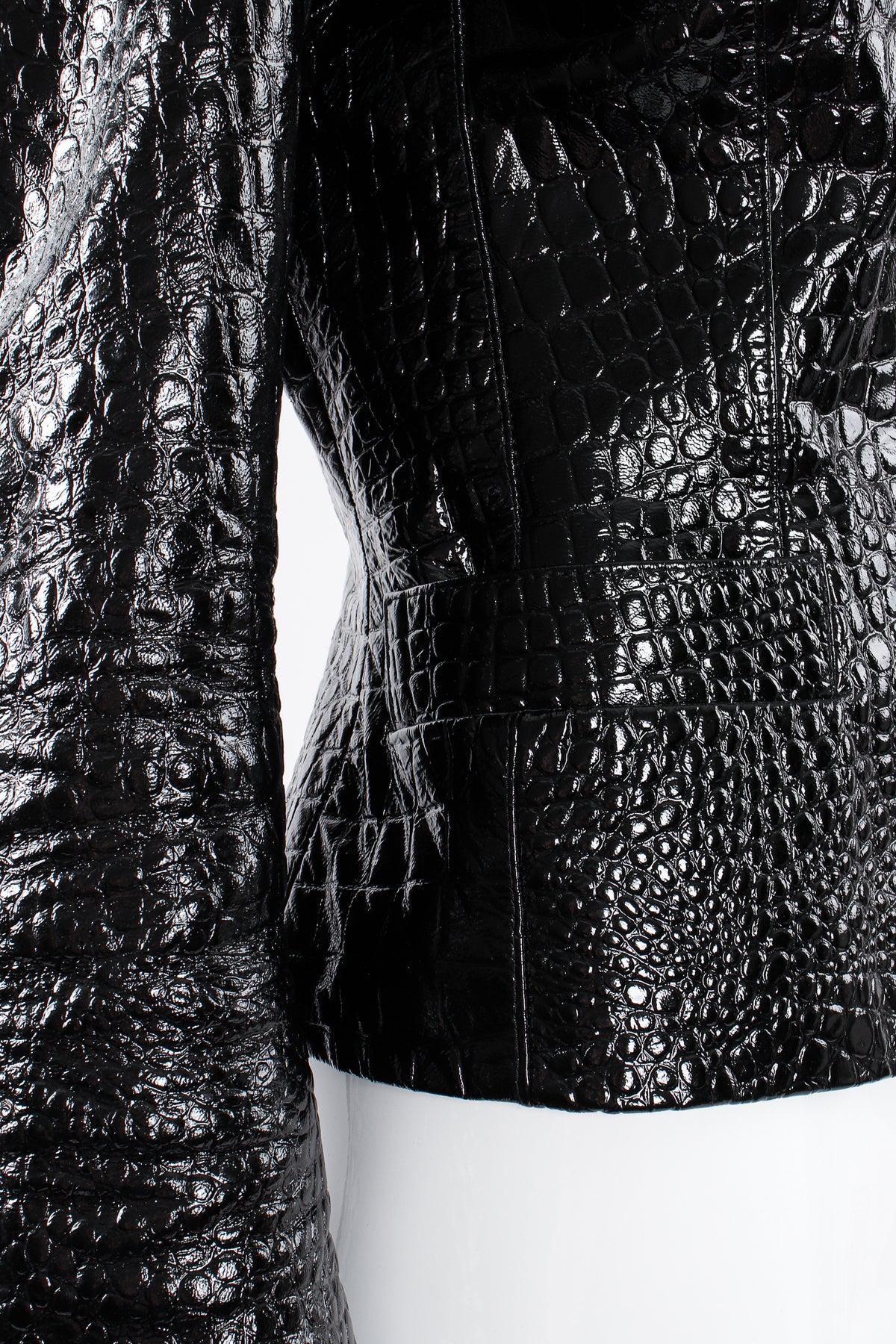 Vintage Escada Patent Leather Embossed Gator Jacket – Recess