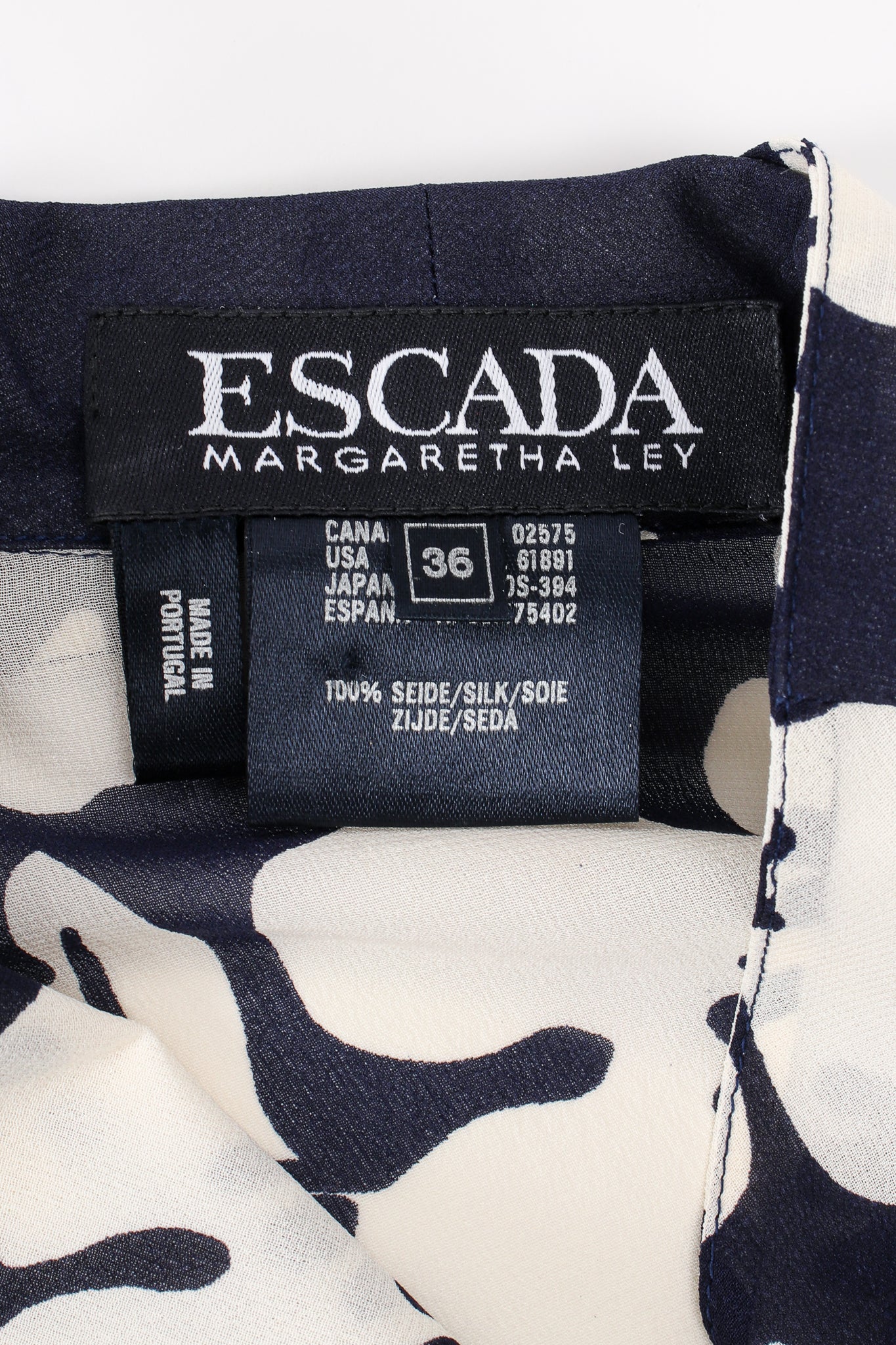 Vintage Escada Aloha Sheer Silk Chiffon Duster label at Recess Los Angeles