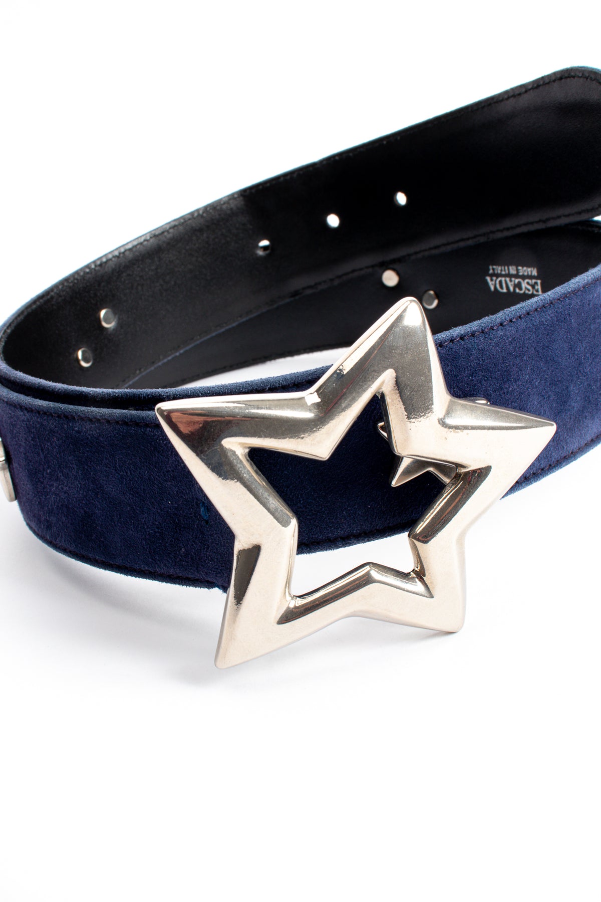 Vintage Esacada Couture Starry leather belt. Escada Leather Star Belt - Black Belts, Accessories  main image 4