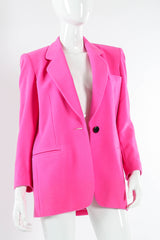 Vintage Escada by Margaretha Ley Hot Pink Wool Blazer mannequin unbuttoned  @ Recess LA