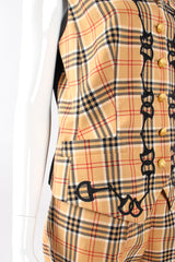 Vintage Escada Plaid Horsebit Vest & Pant Set on Mannequin pocket at Recess Los Angeles