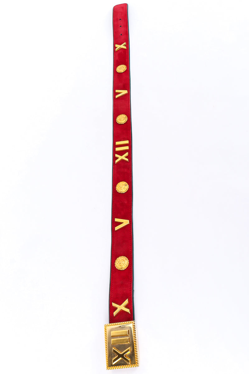 leather belt with Roman studs by Escada studs @recessla