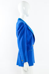 Vintage Escada Colorblock Lapis Blazer on mannequin side at Recess Los Angeles