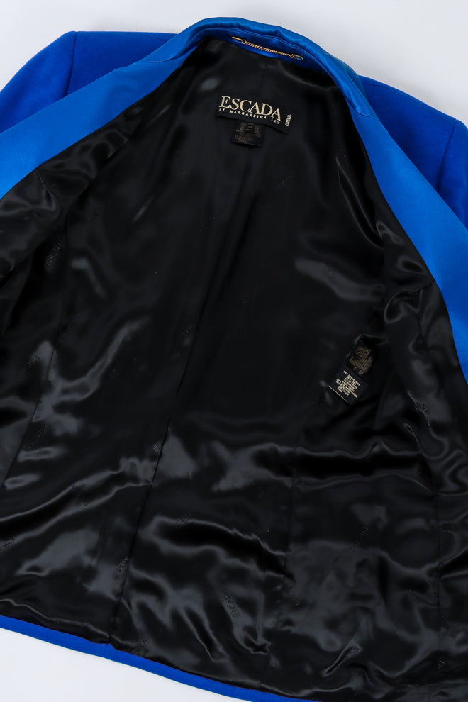 Vintage Escada Colorblock Lapis Blazer lining at Recess Los Angeles
