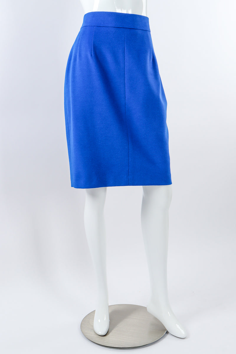 Vintage Escada Colorblock Lapis Skirt on mannequin at Recess Los Angeles