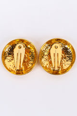 Vintage Escada Round Spiral Disc Earrings back @ Recess LA