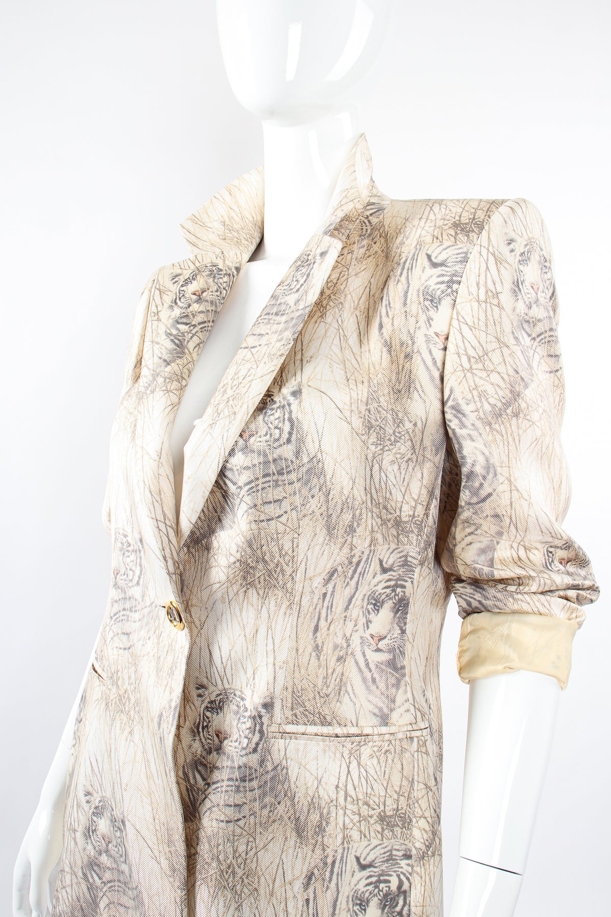 Vintage Escada Silk Snow Tiger Jacket – Recess