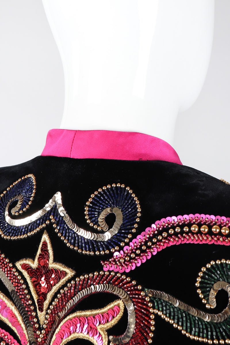 Recess Los Angeles Vintage Escada Embellished Velvet Bolero Jacket