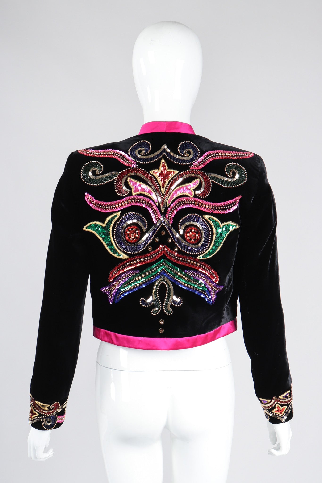 Recess Los Angeles Vintage Escada Embellished Velvet Bolero Jacket