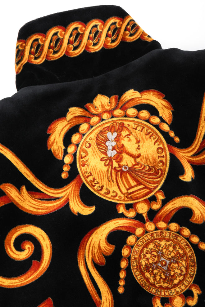 Recess Los Angeles Vintage Escada Baroque Print Versace Velvet Bomber