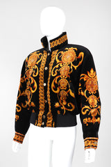 Recess Los Angeles Vintage Escada Baroque Print Versace Velvet Bomber