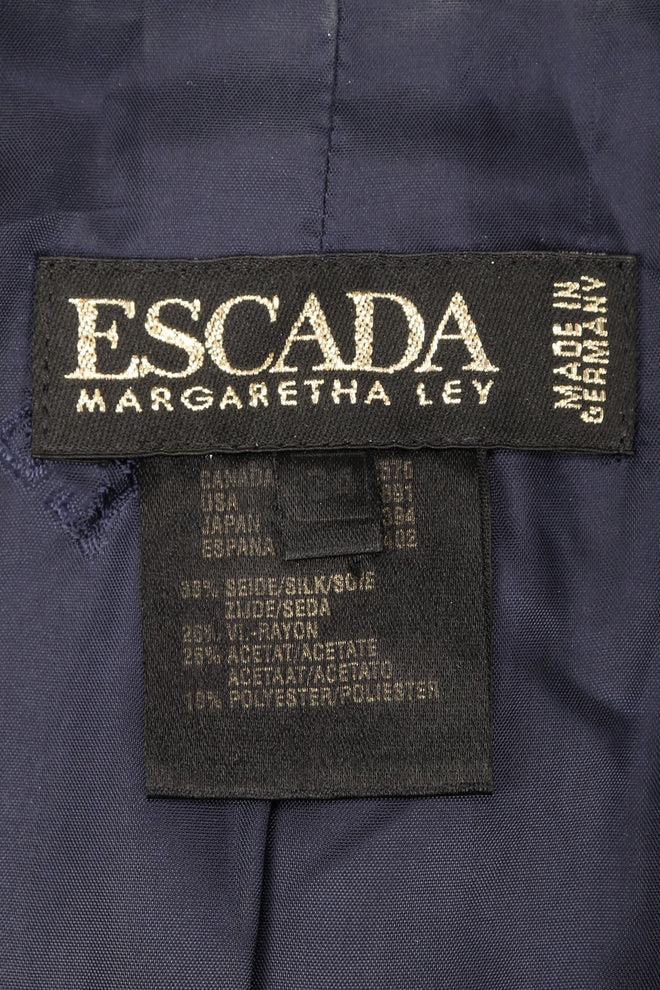 Recess Los Angeles Vintage Escada Royal Golden Brocade Jacket & Pant Suit