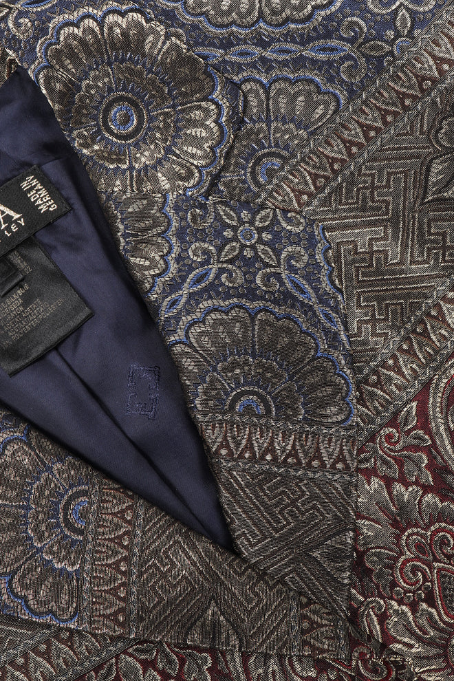 Recess Los Angeles Vintage Escada Royal Golden Brocade Jacket & Pant Suit