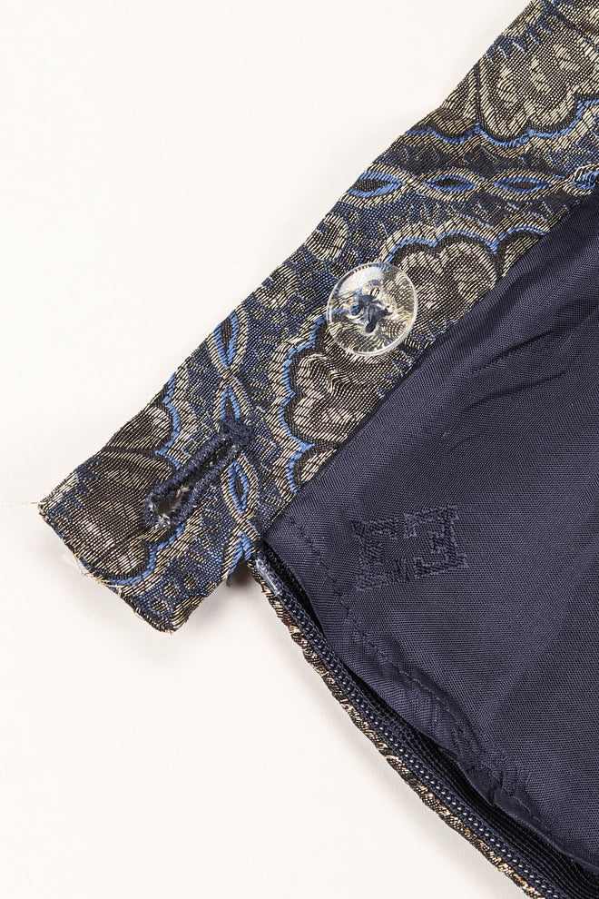 Recess Los Angeles Vintage Escada Royal Golden Brocade Jacket & Pant Suit