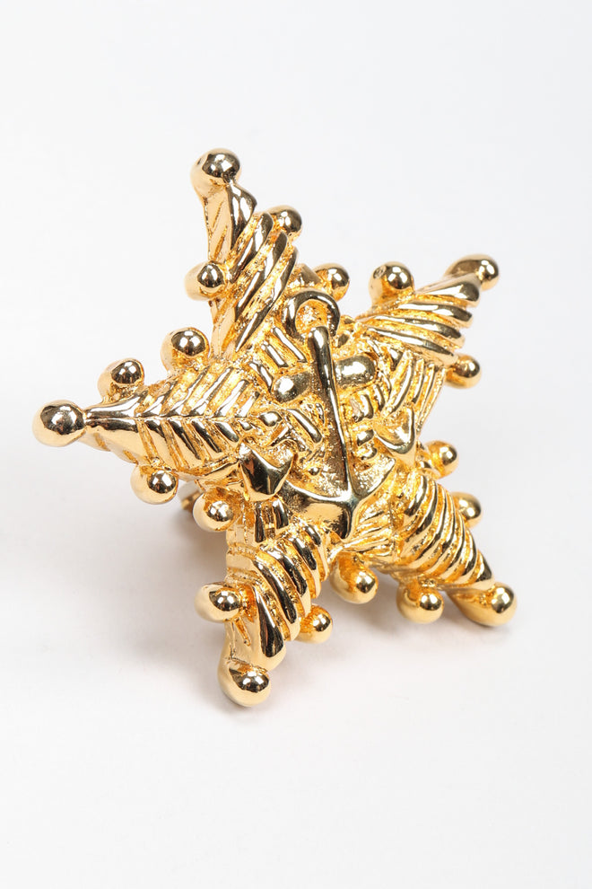 Recess Los Angeles Vintage Escada Nautical Anchor Star Button Clip Earrings