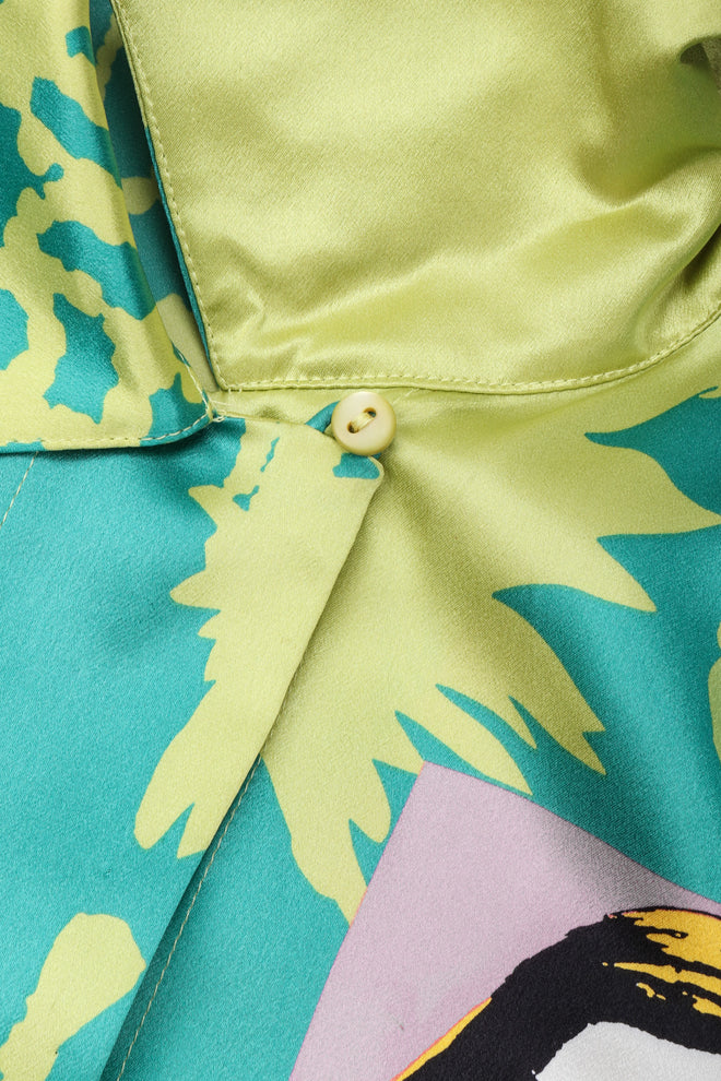 Recess Los Angeles Vintage Escada Warhol Satin Pop Art Chaplin Dietrich Shirt