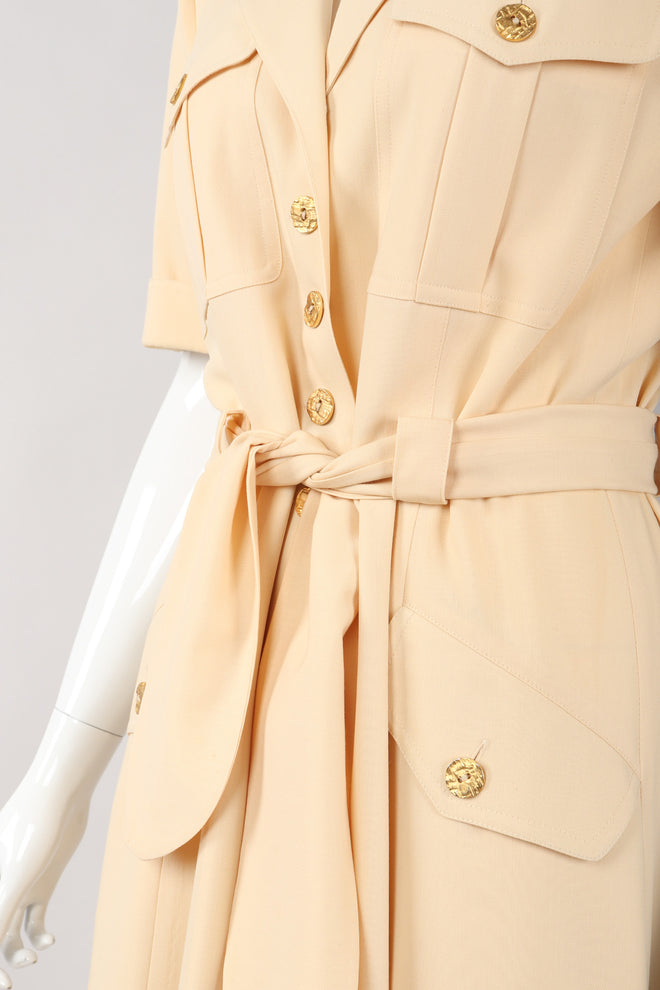 Recess Los Angeles Vintage Escada Safari Day Shirt Dress