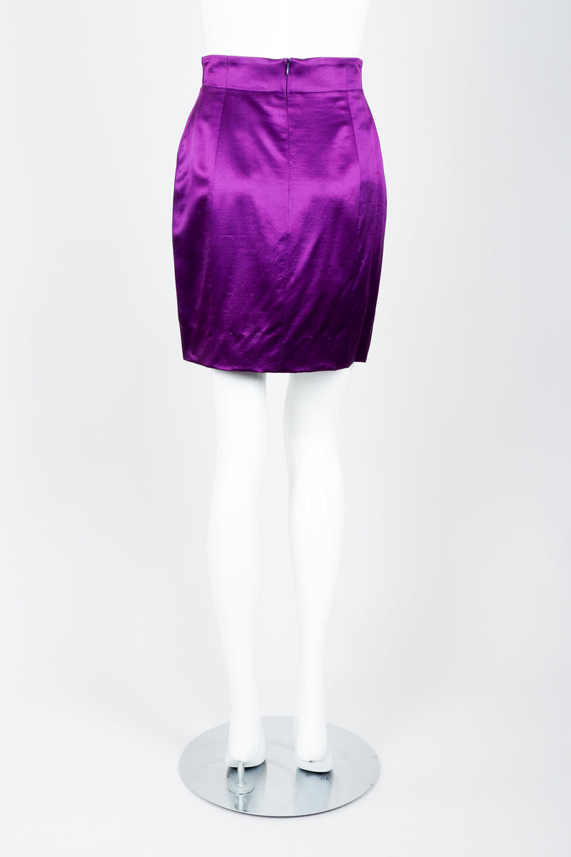 Vintage Escada Magical Satin Skirt Suit on Mannequin Back at Recess