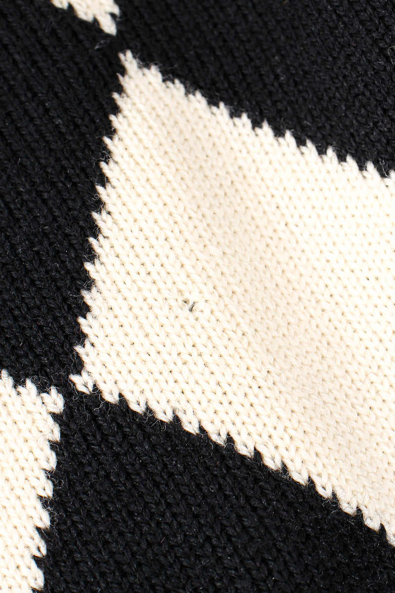 Vintage Escada Harlequin Knit Blanket Sweater hole at Recess Los Angeles