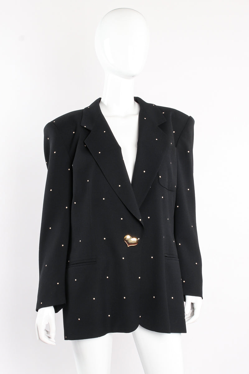 Vintage Escada Mini Dot Jacket Suit on mannequin front at Recess Los Angeles