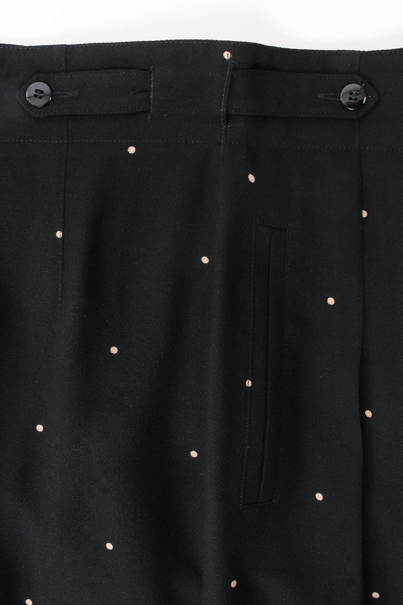 Vintage Escada Mini Dot Pant Suit waist tab detail at Recess Los Angeles