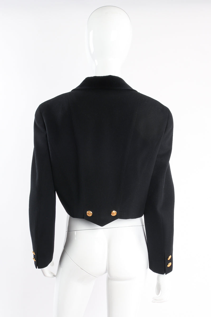 Escada Black Wool Jacket with Beaded Collar