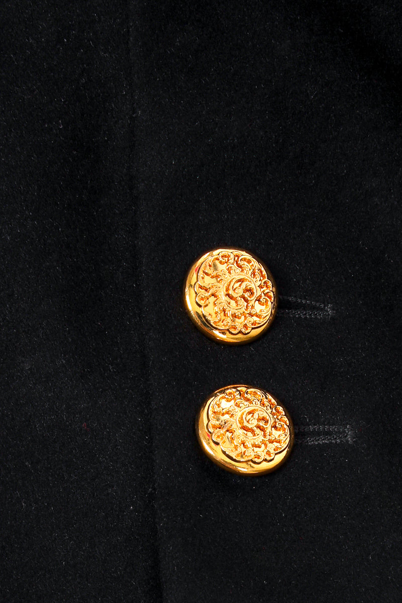 Vintage Escada Boxy Cropped Wool Jacket sleeve cuff buttons at Recess Los Angeles