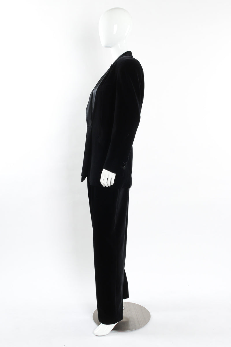 Vintage Escada by Margaretha Ley Velvet Blazer & Pant Suit Set mannequin side @ Recess LA