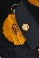 Vintage Escada Pocket Watch Velvet Bomber Jacket Closeup Pocket at Recess LA