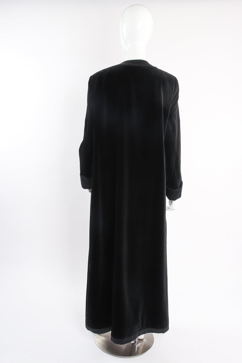 Vintage Escada Velvet Opera Duster Coat on mannequin back at Recess Los Angeles