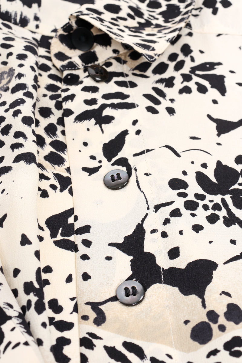 Vintage Escada Aloha Cheetah Print Shirt buttons at Recess Los Angeles