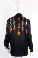 Vintage Escada Animal Ribbon Medals of Valor Shirt on Mannequin back at Recess Los Angeles