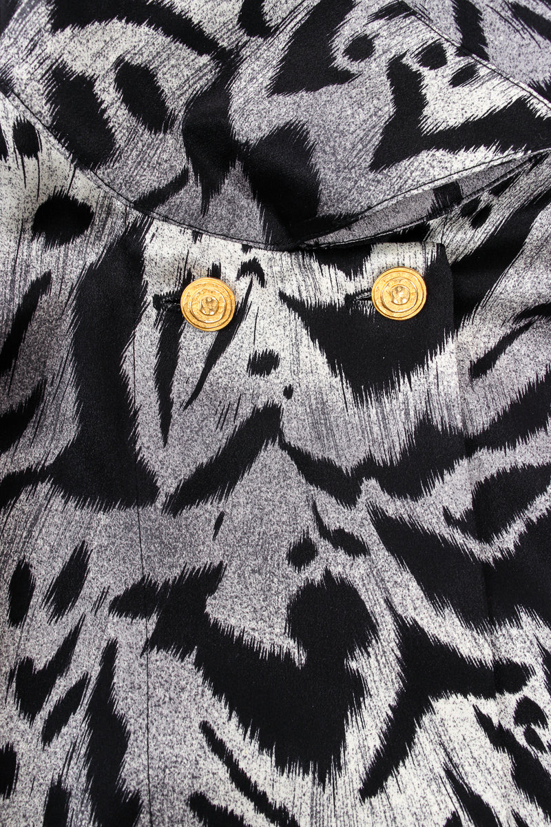 Vintage Escada Sleepy Hollow Abstract Animal Print Shirt buttons @ Recess LA