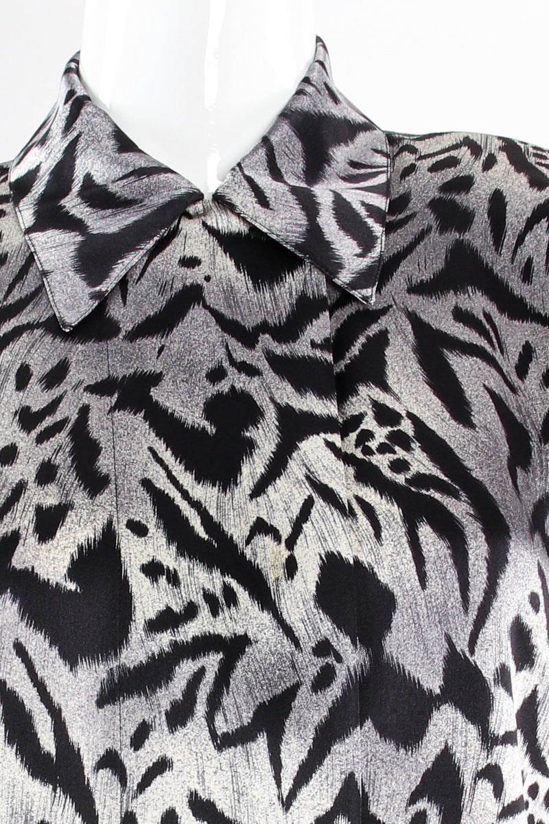 Vintage Escada Sleepy Hollow Abstract Animal Print Shirt stain @ Recess LA