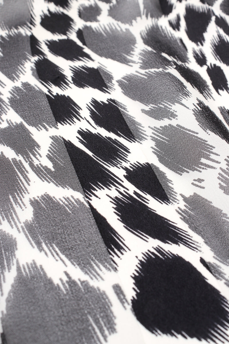 Vintage Escada Sheer Silk Animal Print Shirt & Tank fabric detail at Recess Los Angeles