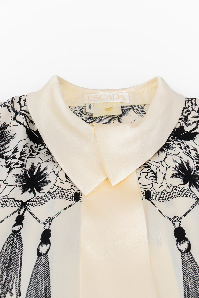 Vintage Escada Tasseled Mantilla Print Shirt collar at Recess Los Angeles