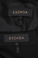 Vintage Escada Macrame Fringe Jacket & Pant Suit labels at Recess Los Angeles