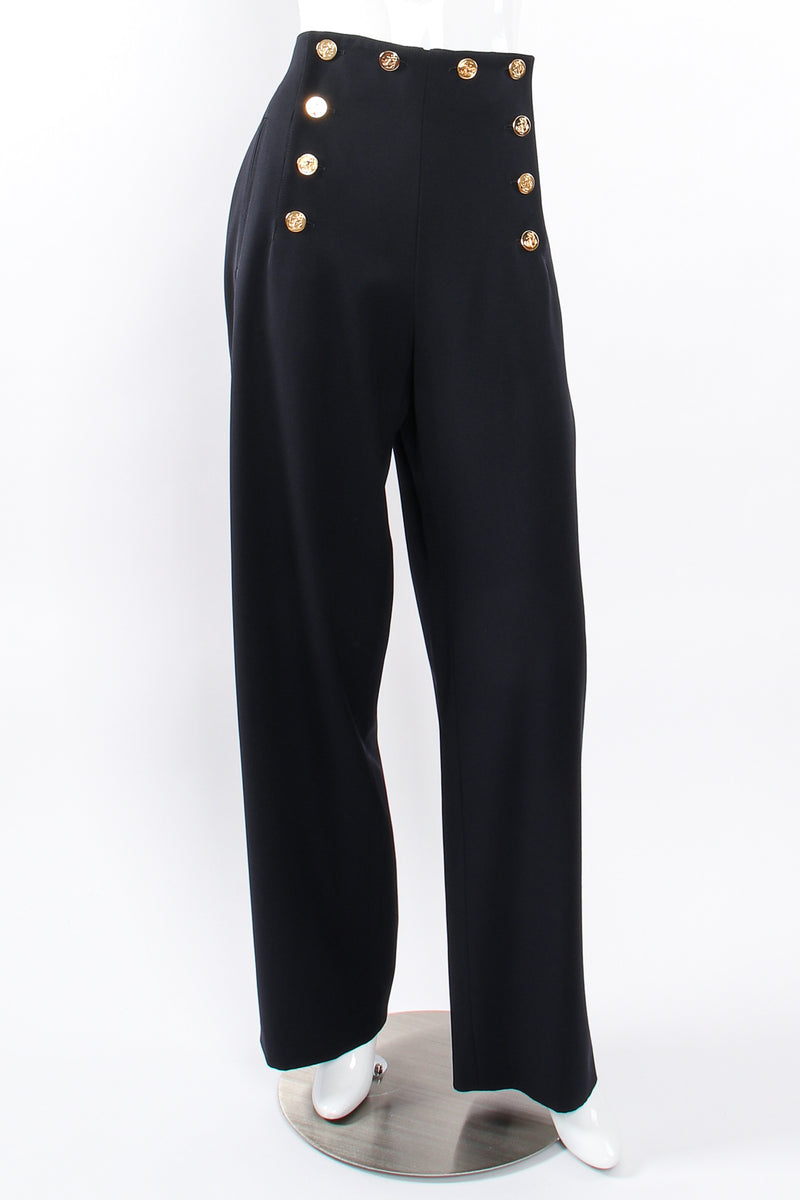 Vintage Escada Wool Sailor Pant on Mannequin front at Recess Los Angeles
