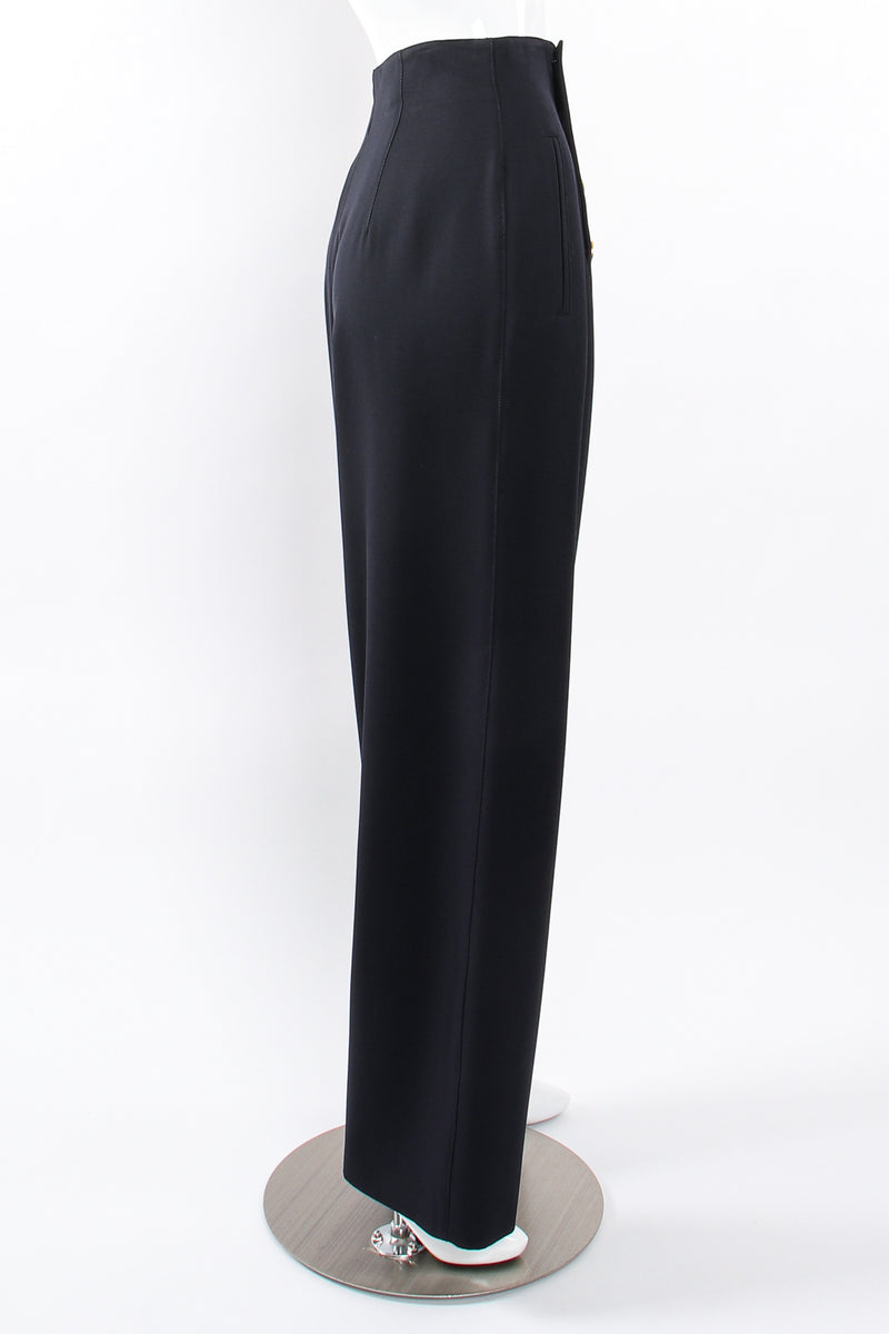Vintage Escada Wool Sailor Pant on Mannequin side at Recess Los Angeles