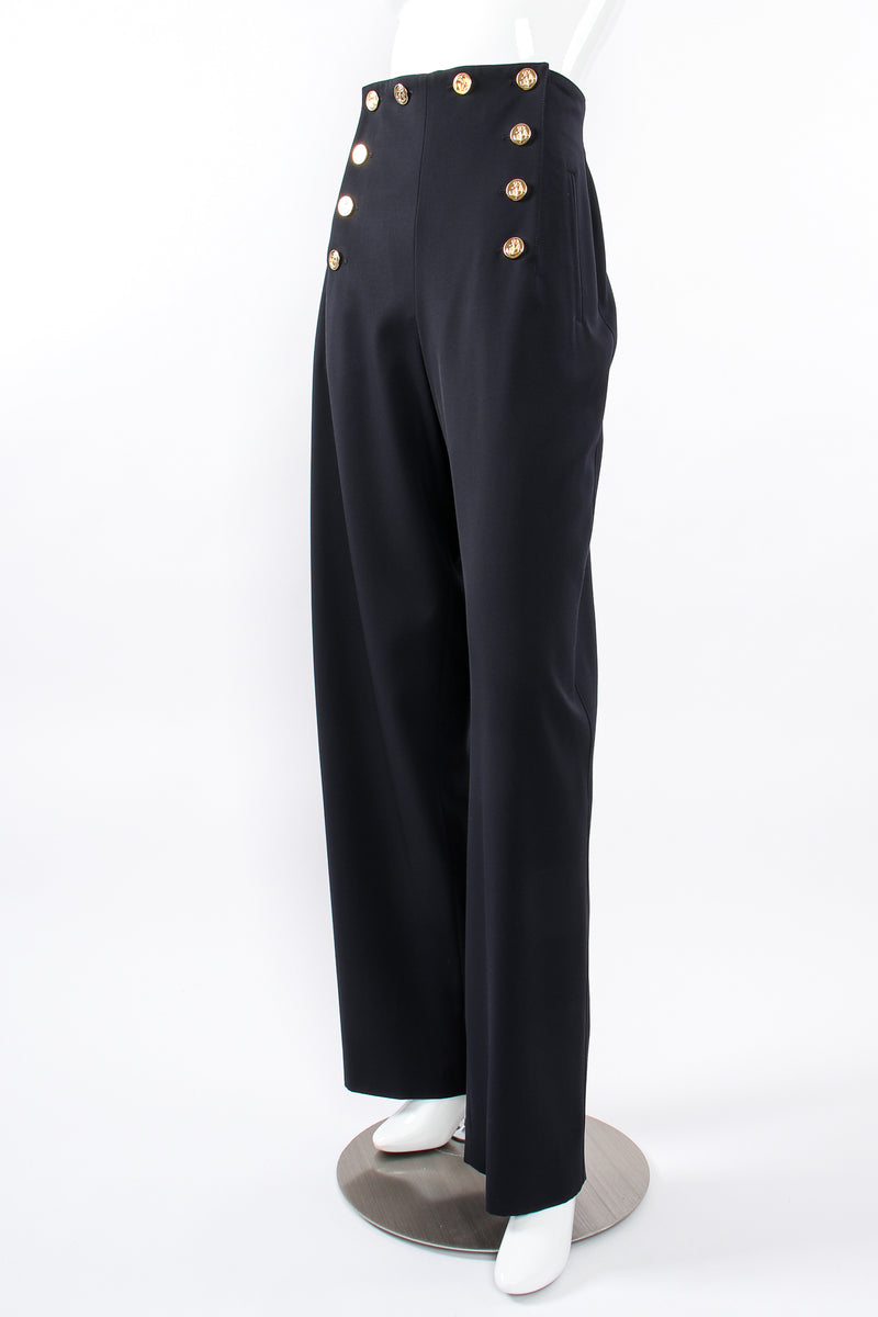 Vintage Escada Wool Sailor Pant on Mannequin front angle at Recess Los Angeles