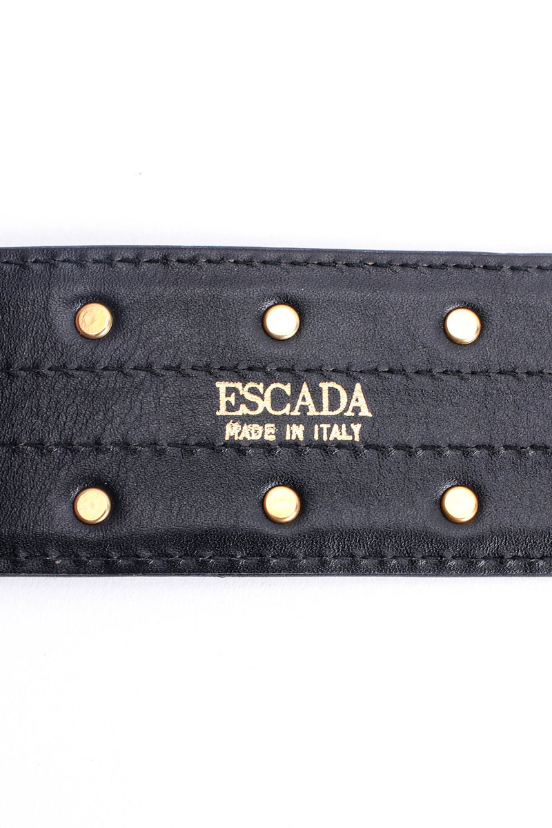 Vintage Escada Boxy Star Studded Belt tag @ Recess LA
